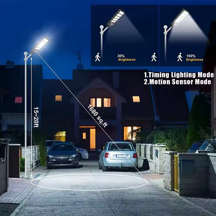Lampadaire solaire 1200W